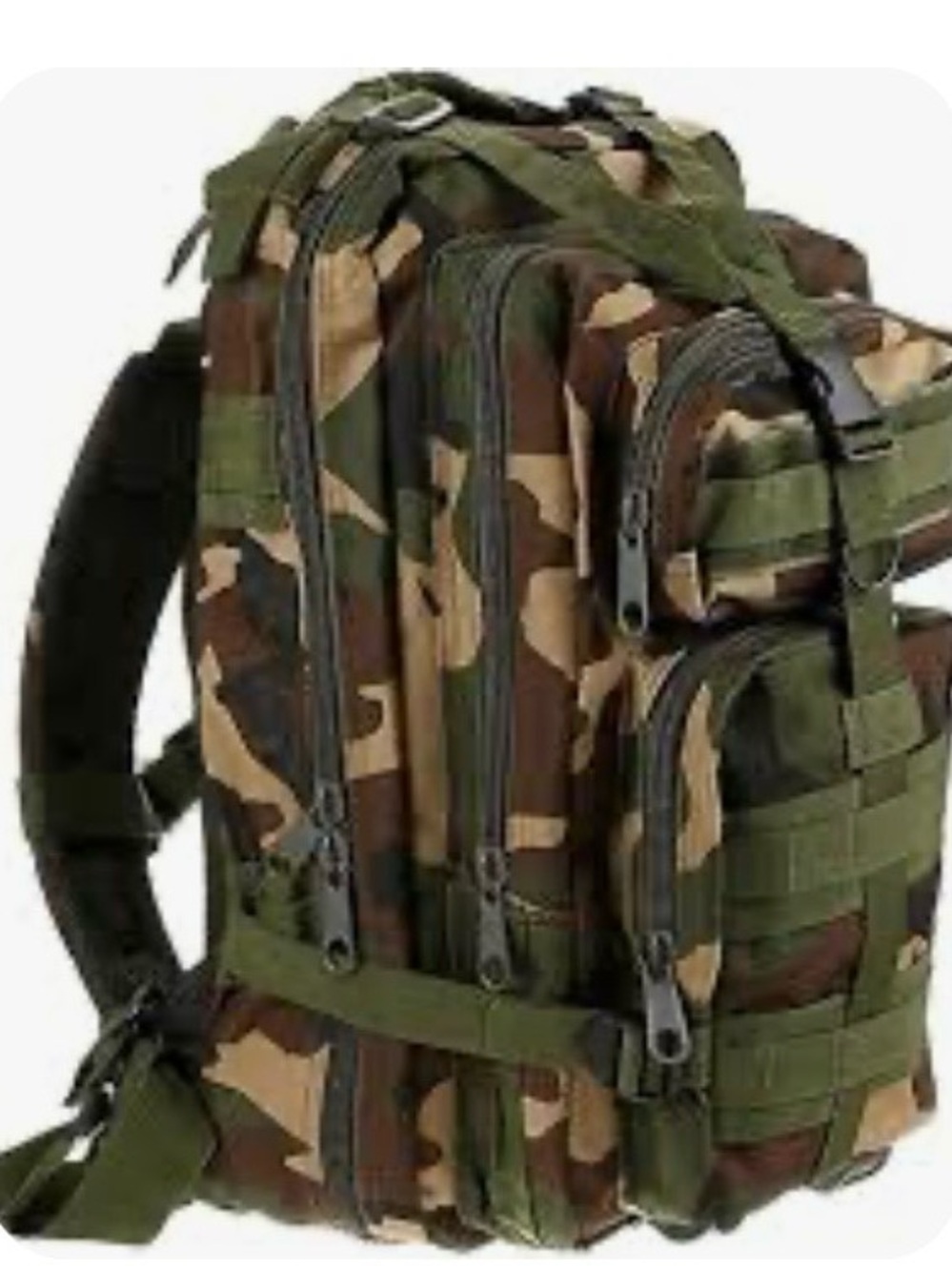 Military-Style Camouflage Backpack with MOLLE Straps